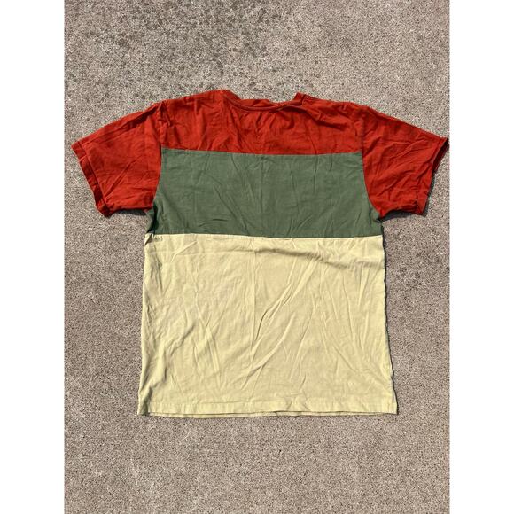 Diamond Top Men Size Large Rust Green Cream Graphic Logo Short Sleeve Tee Shirt - Picture 5 of 5